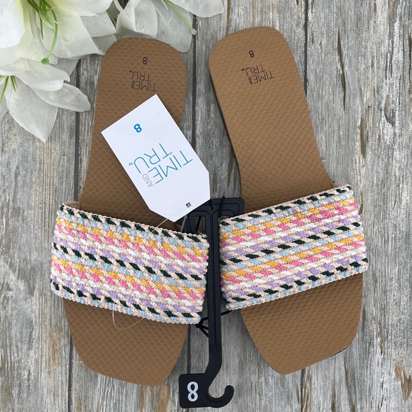 Women's Woven Slide Sandals Shoes Size 8 - Picture 1 of 9